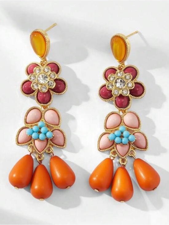 Jewelry - New! Boho Multicolor Beaded Drop Earrings (2019)  NWOT